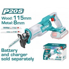 TOTAL ΣΠΑΘΟΣΕΓΑ ΜΠΑΤ. Li-ion 20V ΧΩΡΙΣ ΜΠΑΤΑΡΙΑ & ΦΟΡΤΙΣΤΗ TRSLI1152